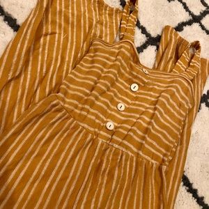 Mustard buttoned jumpsuit